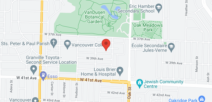 map of 1138 W 38TH AVENUE